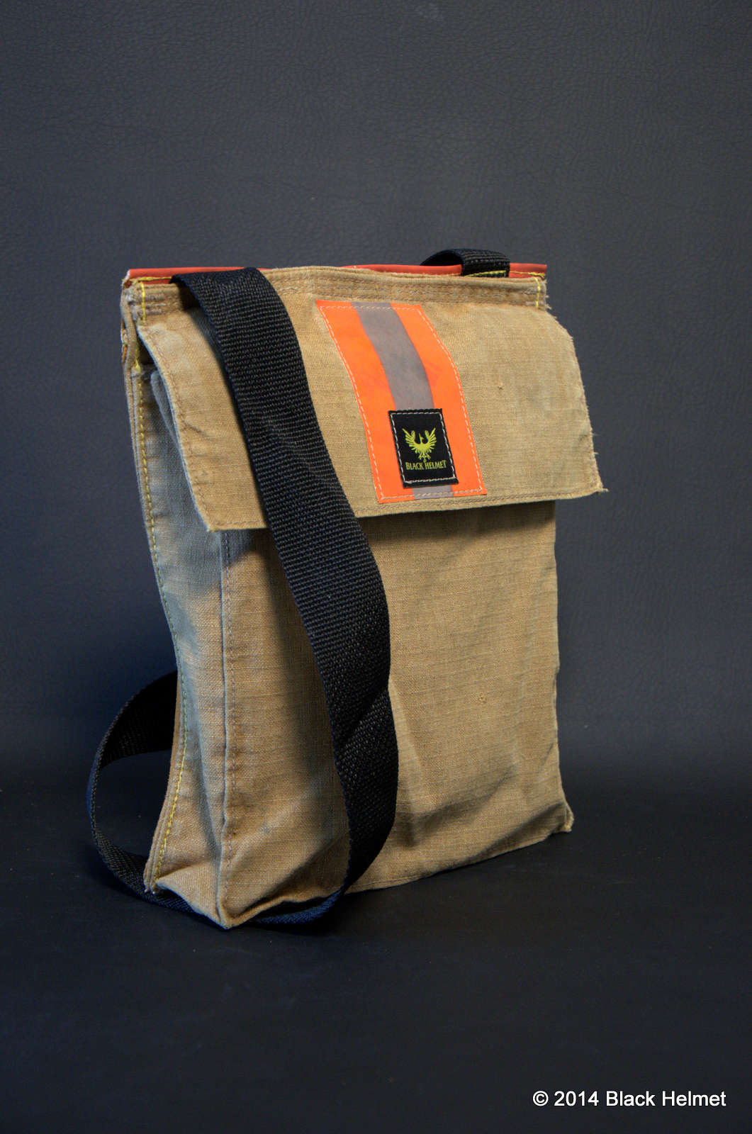 Bunker Gear Pocket Bag (Tan) Black Helmet Firefighter Shirts, Hats