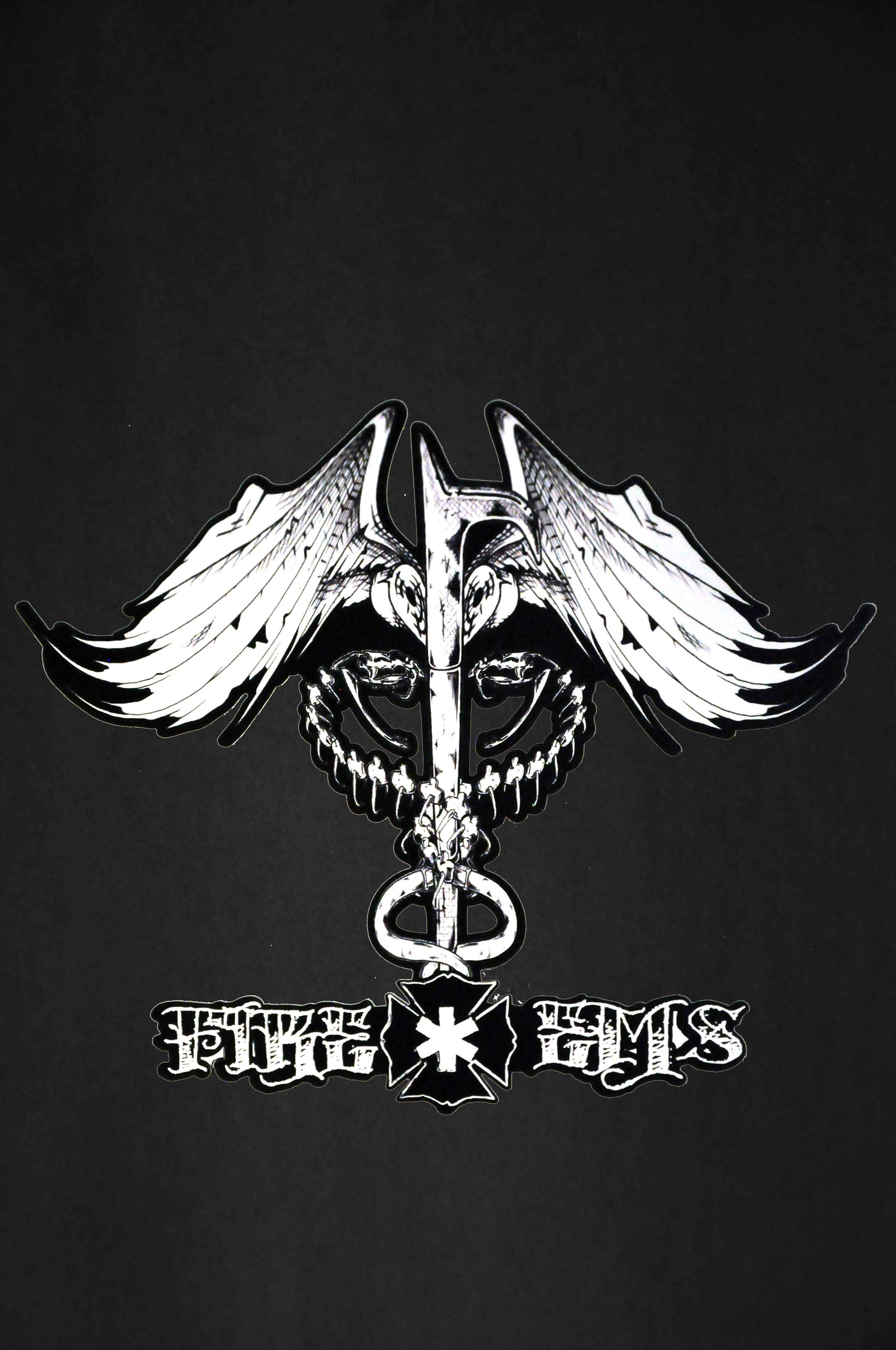 Caduceus Fire EMS Decal Black Helmet Firefighter Shirts, Hats, Decals