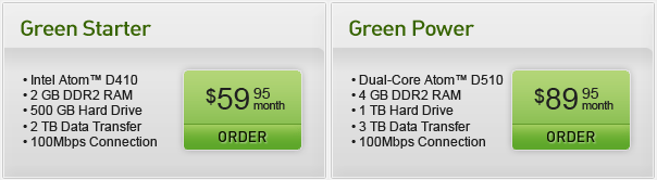 Green Dedicated Server Packages