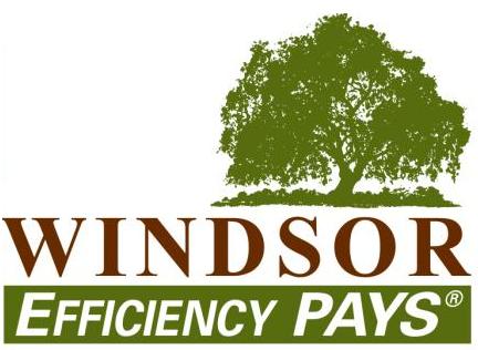 Windsor Efficiency PAYS logo.  For accessibility assistance, please call SCEIP at (707) 565-6470.
