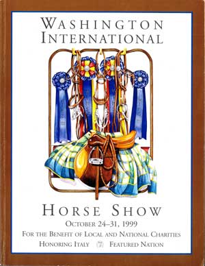 Jane gaston poster design for washington international horse show drawing washington horse show ribbons and horse tack
