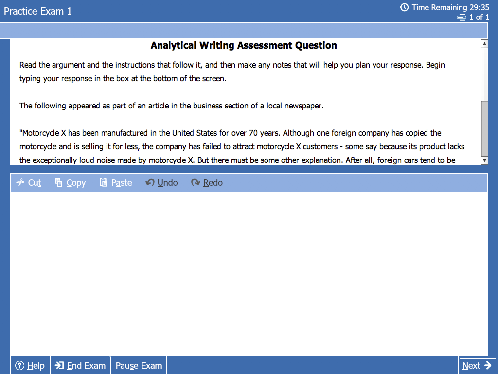 WARNING: The GMATPrep Software Will Eat Your AWA Essays. : General